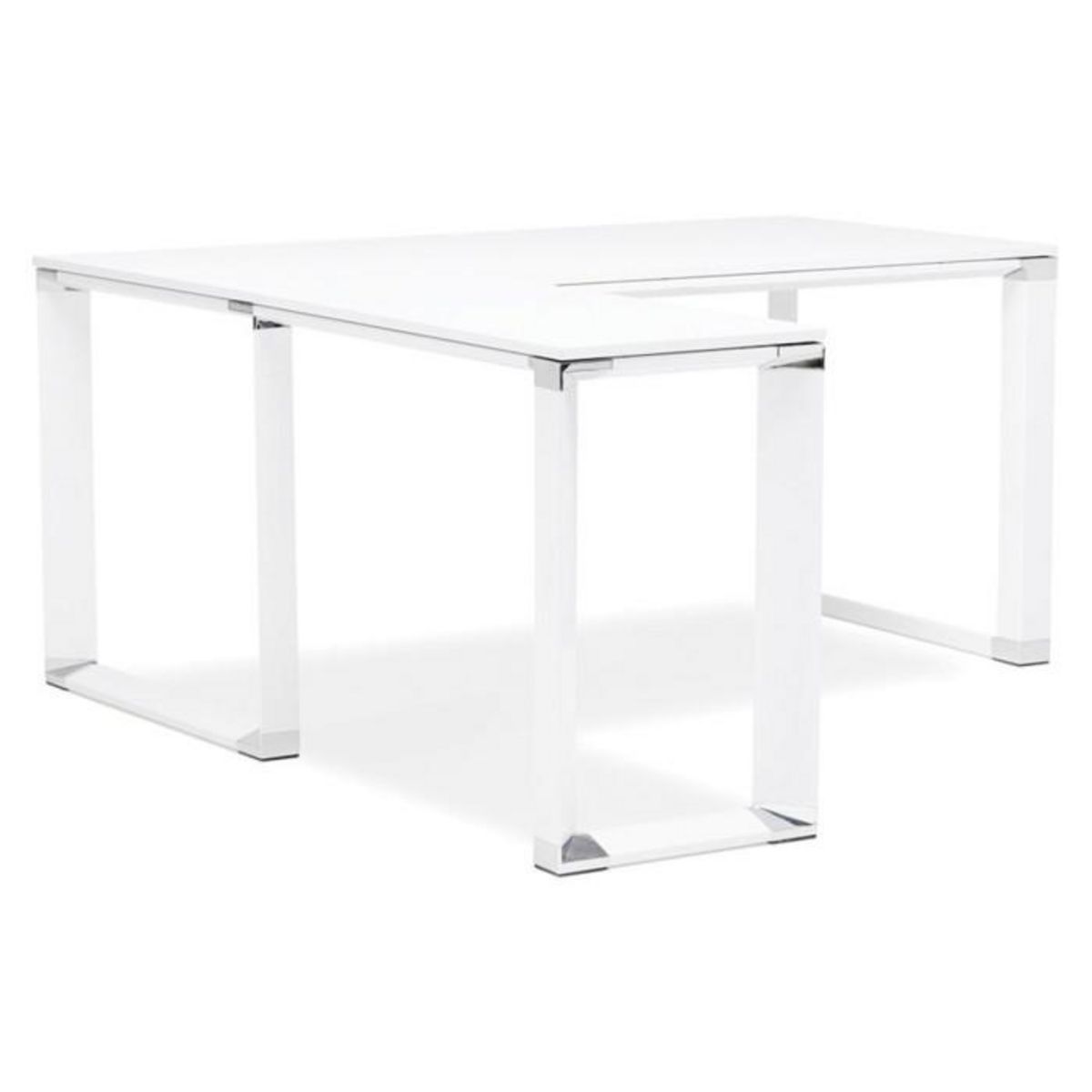 Paris Prix Bureau d'Angle en Bois Design  Hovik  170cm Blanc