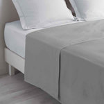 Paris Prix Drap Plat en Coton  Biolina  180x290cm Gris