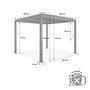 Voir la diapositive 4 : SWEEEK Pergola bioclimatique aluminium et acier lames orientables 3x3m Palace