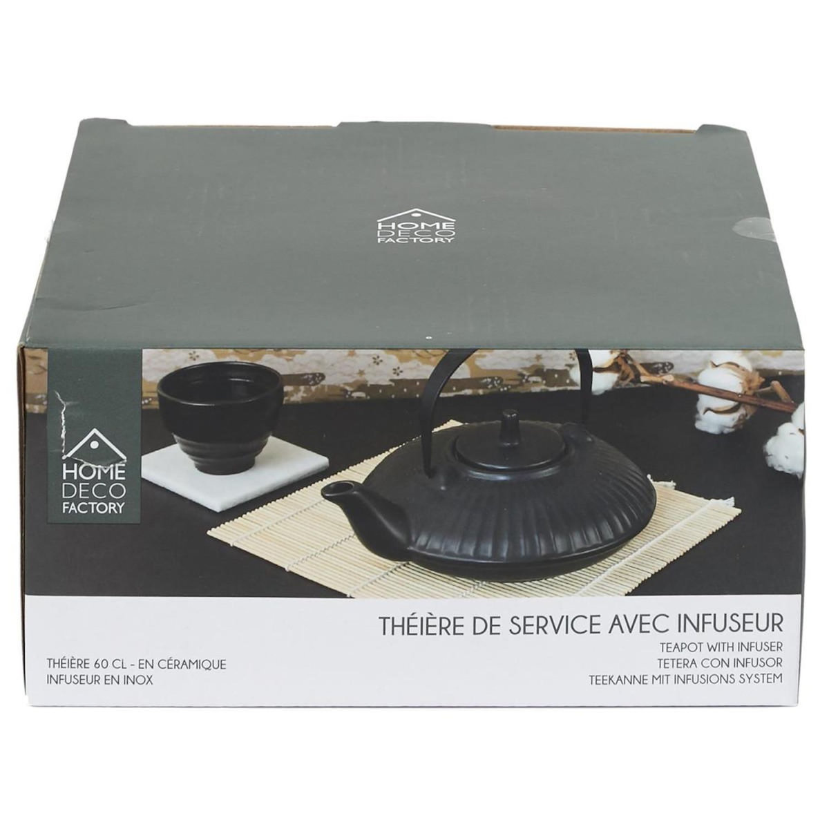 The Home Deco Factory Théière ceramique noire 60cl