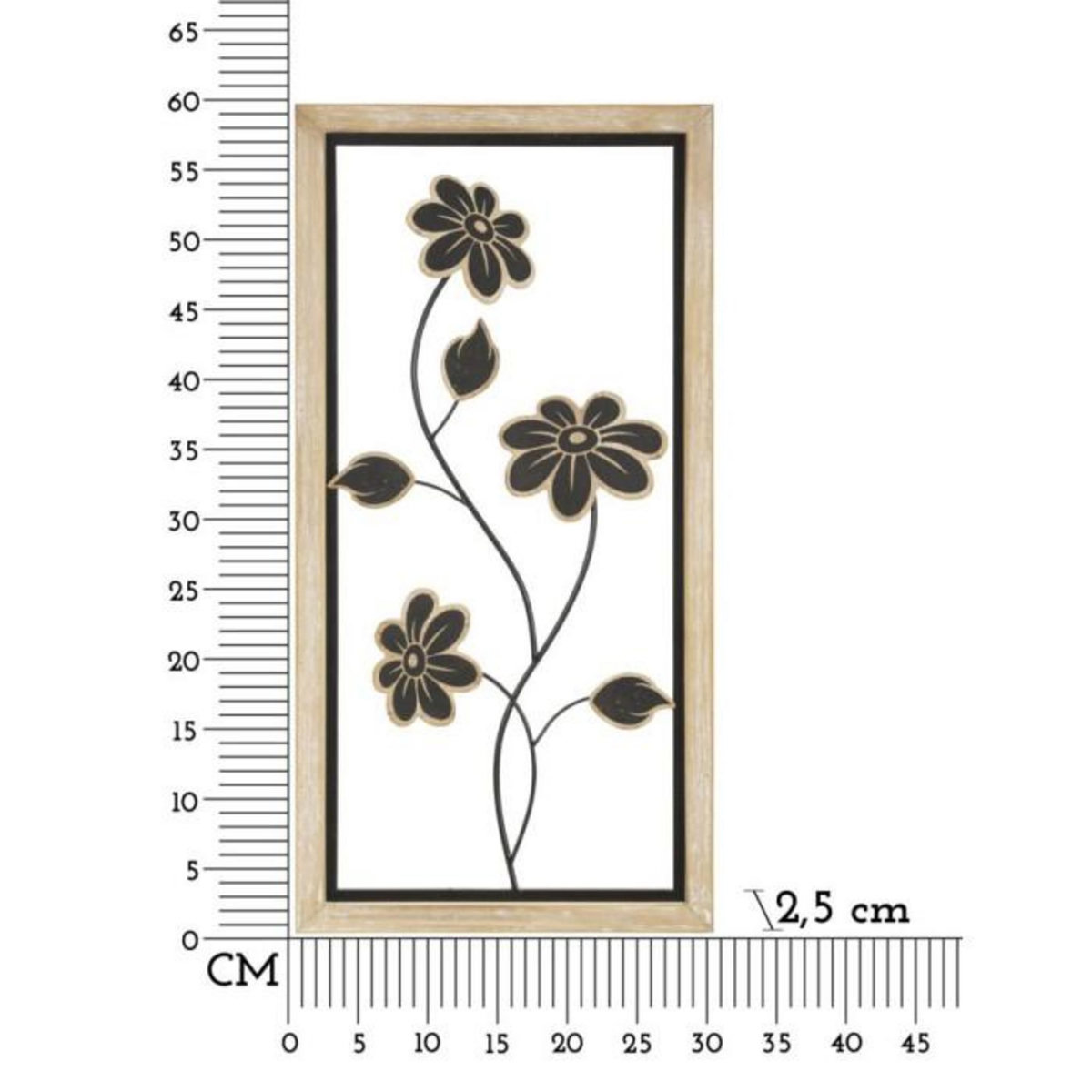 Paris Prix Décoration Murale Encadrée  Girysh  60cm Naturel & Noir