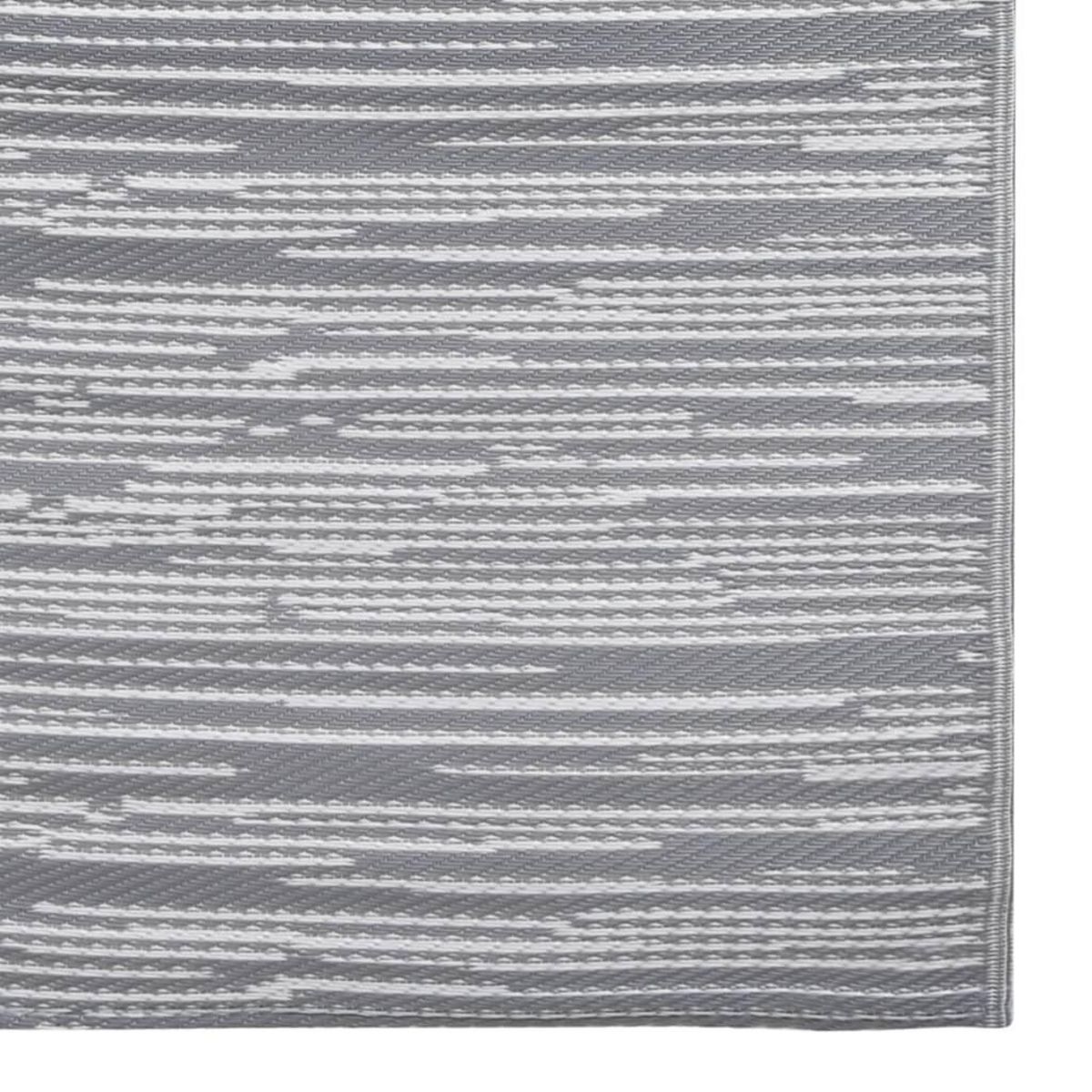 VIDAXL Tapis d'exterieur ARAKIL Gris 80x150 cm PP