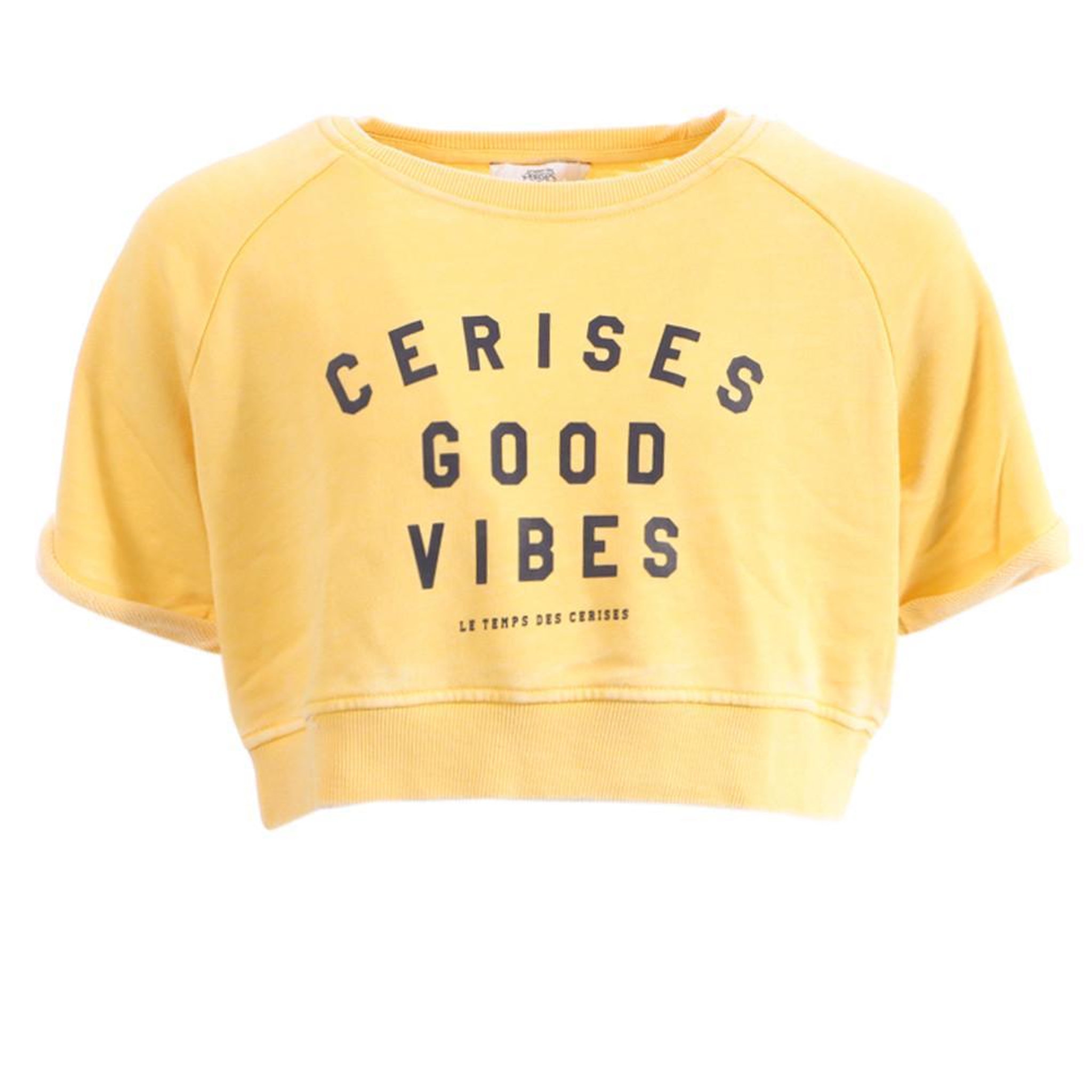 Le Temps Des Cerises Sweat Court Jaune Fille Le Temps Des Cerises Damina. Coloris disponibles : Jaune