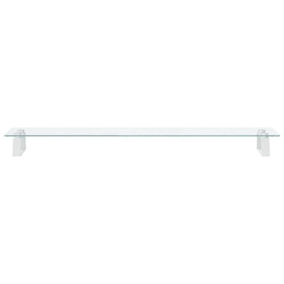 VIDAXL Support de moniteur blanc 100x20x8 cm verre trempé et métal