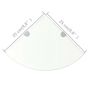 Voir la diapositive 6 : VIDAXL Etageres d'angle 2 pcs et supports Verre Transparent 25x25 cm