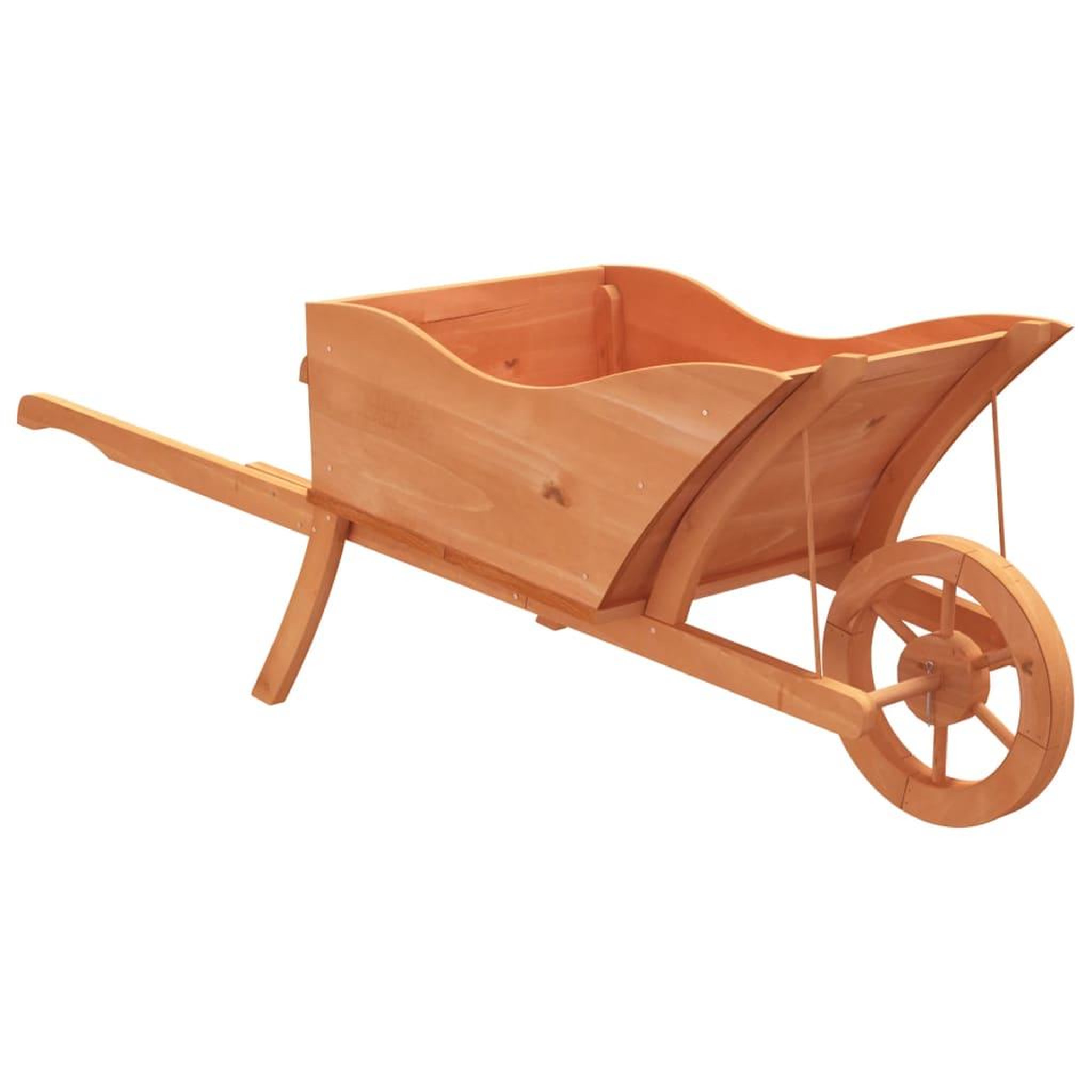 Voir la diapositive 2 : VIDAXL Jardiniere brouette 128x45,5x43 cm bois de sapin massif