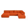 Voir la diapositive 6 : LISA DESIGN Onyx - canapé panoramique d'angle droit - 7 places - en tissu mailles 3d