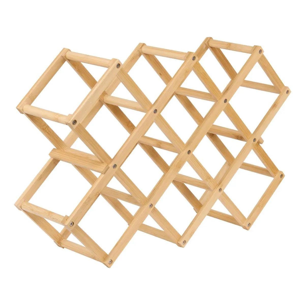 FIVE Porte-Bouteilles Pliant  Bambou  55cm Naturel
