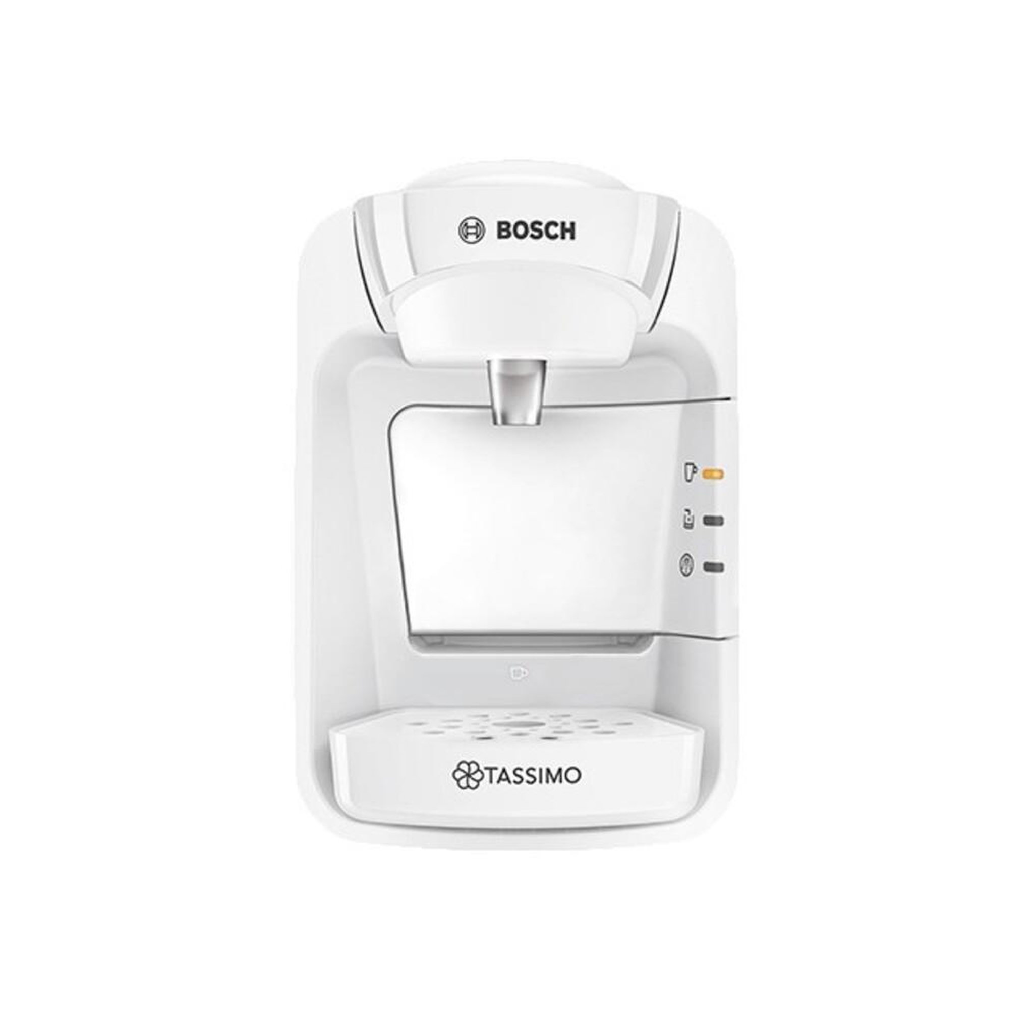 Voir la diapositive 1 : BOSCH Cafetière à dosettes 3.3bars 1300w blanc - tas3104