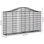 Voir la diapositive 6 : VIDAXL Panier de gabions arque 200x30x100/120 cm Fer galvanise