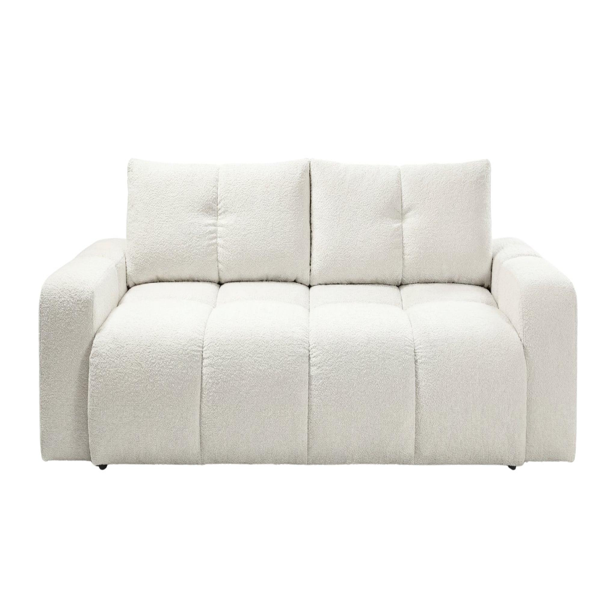 CASANOVA PARIS Constance - canapé droit tissu chenille. Coloris disponibles : Violet, Beige, Bleu, Orange, Gris, Jaune, Rouge