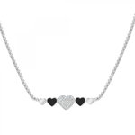 SC CRYSTAL Collier coeur par SC Crystal orné de Cristaux scintillants