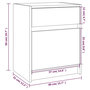 Voir la diapositive 6 : VIDAXL Tables de chevet 2 pcs 40x31x50 cm bois de pin massif
