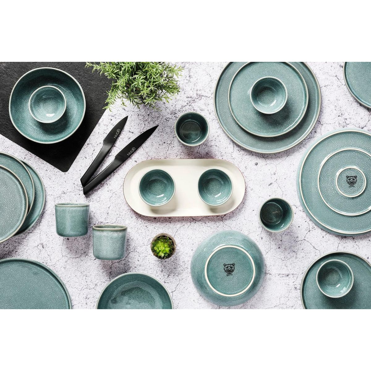 BJORN Assiette MAGMA Ø20cm - 6 pièces - Cobalt