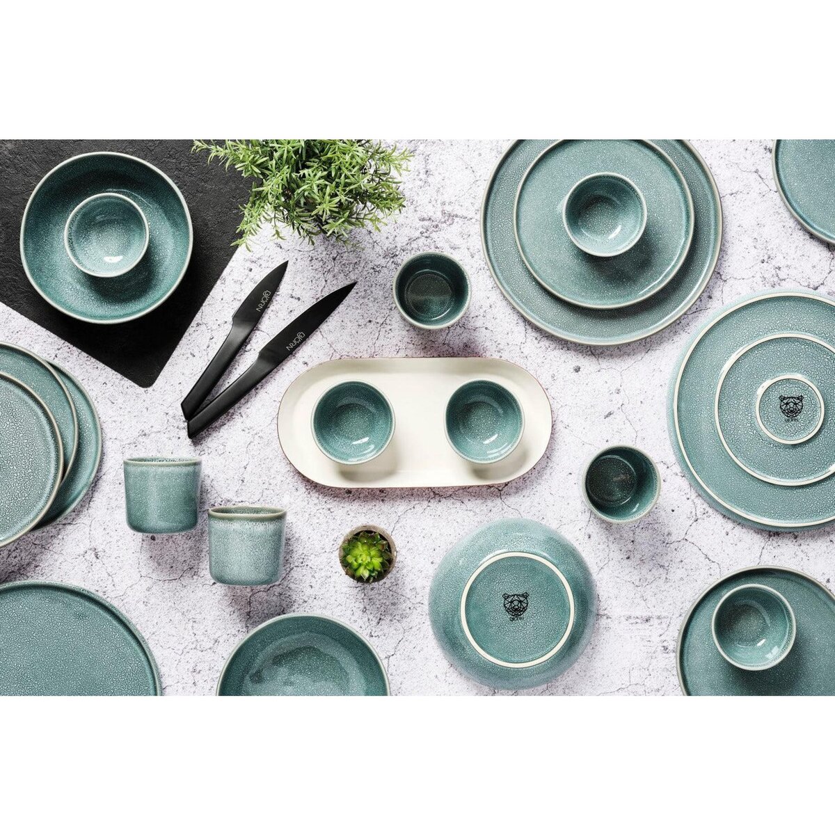 BJORN Assiette MAGMA Ø20cm - 6 pièces - Cobalt