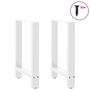 Voir la diapositive 3 : VIDAXL Pieds de table basse blanc 2 pcs 60x(72-73) cm acier