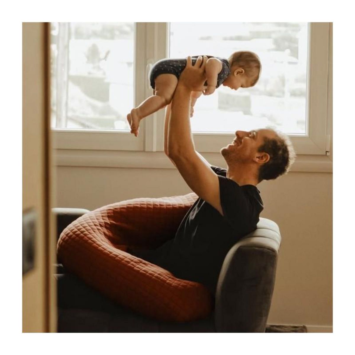 BEABA BEABA, Big Flopsy™, Fleur de coton, Brique, 170 cm