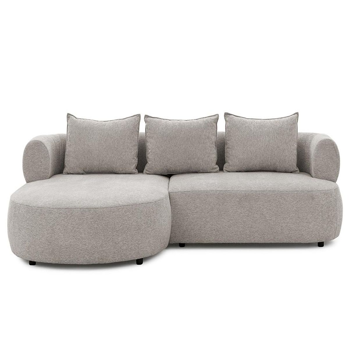 LISA DESIGN Angela - canapé d'angle gauche 4 places en velours texturé