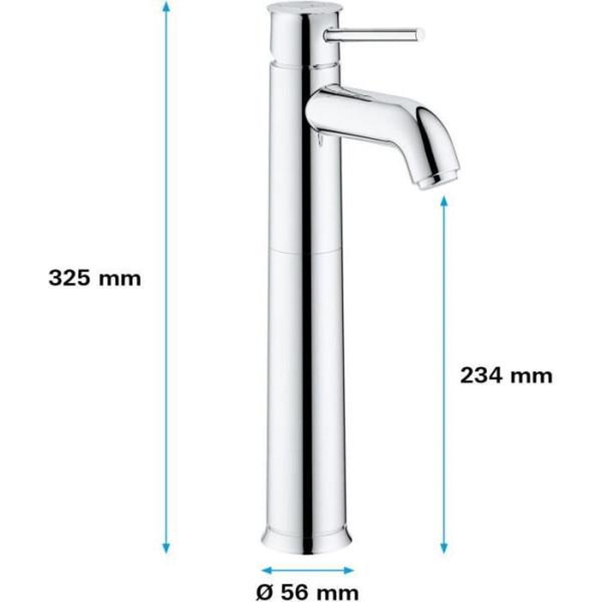 Voir la diapositive 3 : Grohe Mitigeur monocommande lavabo taille xl grohe start classic chromé