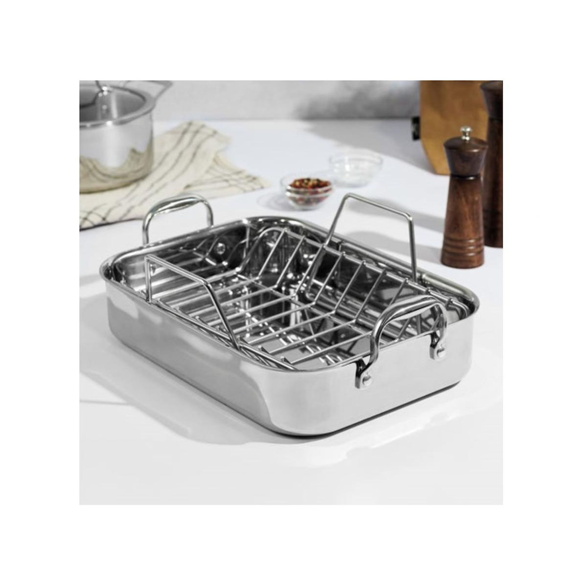 Lacor Plat à rôtir 35x26cm inox - 60865