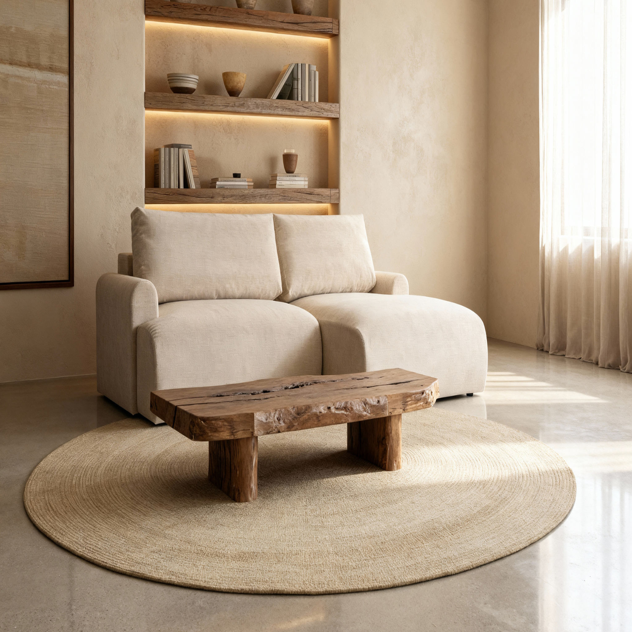 Voir la diapositive 5 : CASANOVA PARIS Raphaelle - canapé d'angle convertible tissu lisse 4 places droit