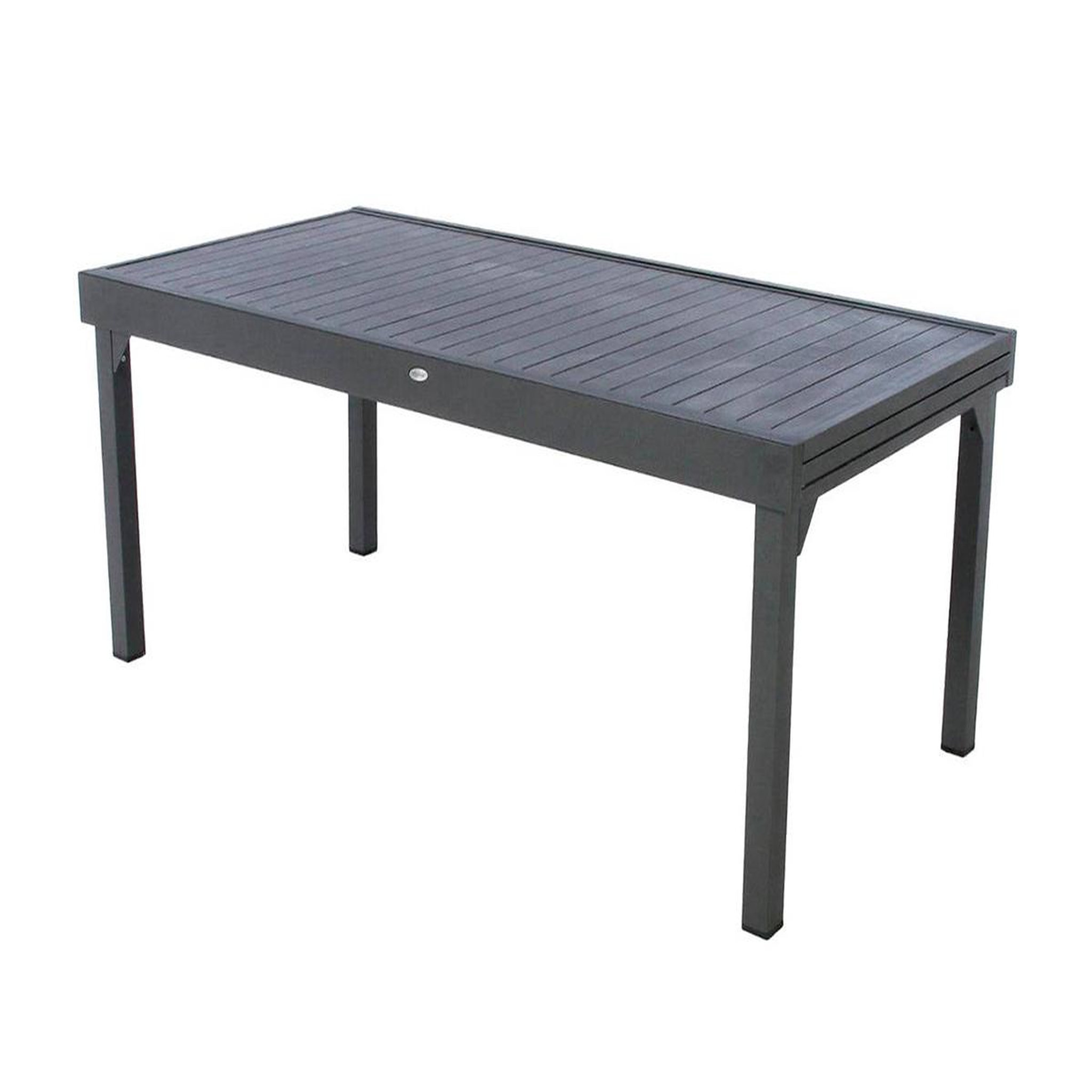 Voir la diapositive 3 : HESPERIDE Table extensible rectangulaire alu Piazza 10/12 places Graphite - Hespéride