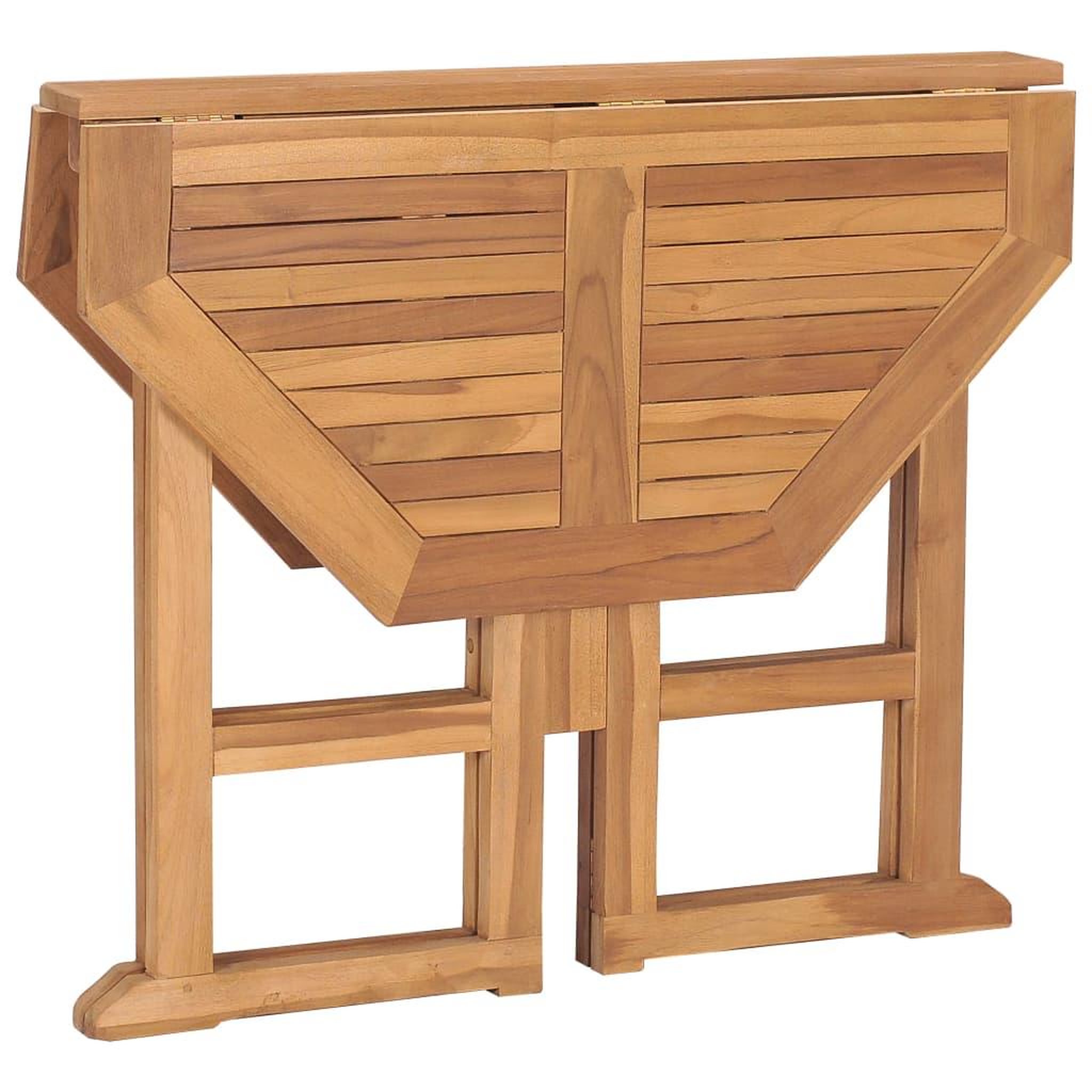 Voir la diapositive 5 : VIDAXL Table a dîner pliable de jardin Ø90x75 cm Bois de teck solide