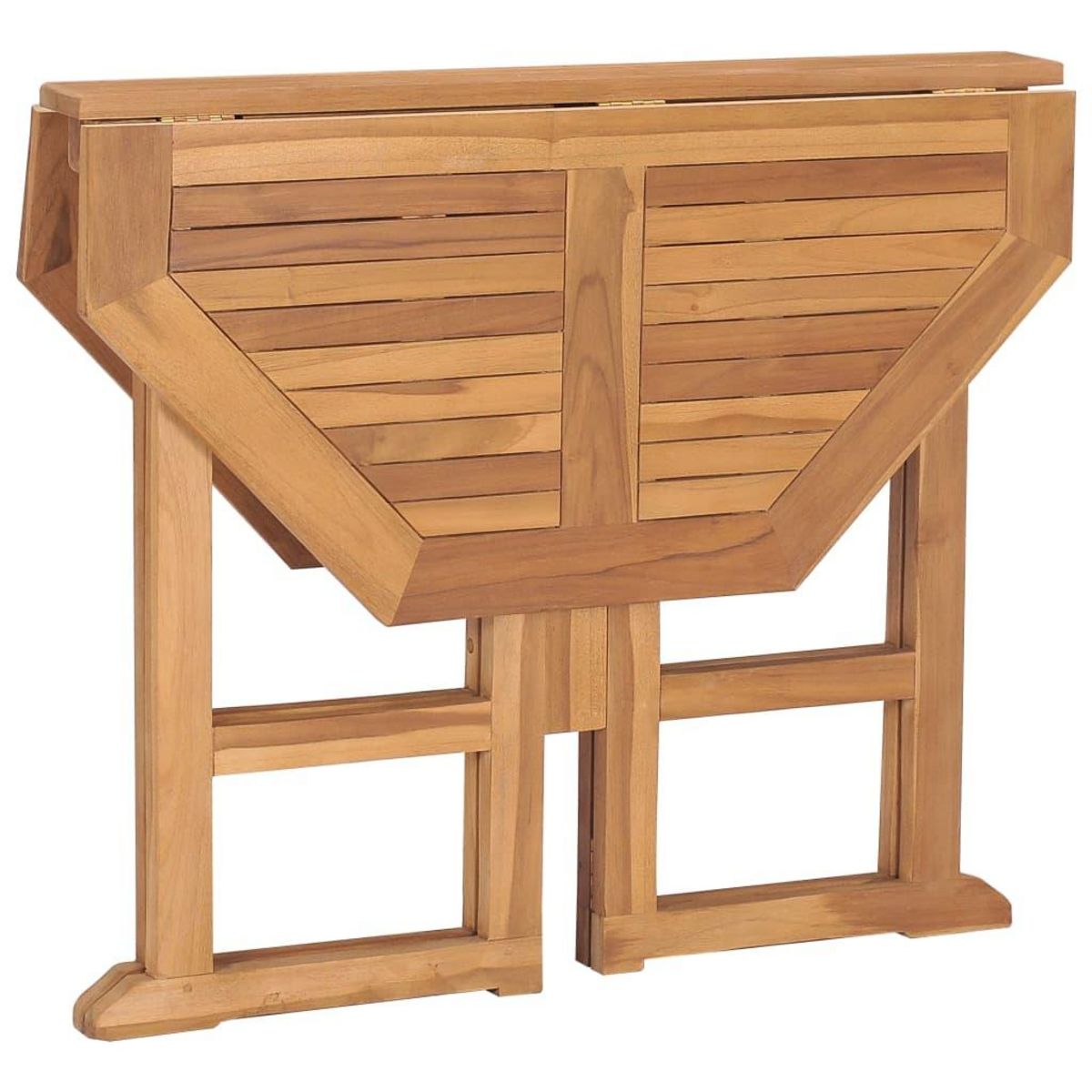 VIDAXL Table a dîner pliable de jardin Ø90x75 cm Bois de teck solide