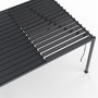 Voir la diapositive 6 : ID MARKET Pergola bioclimatique lames orientables acier 3x4 M et 4 stores gris anthracite
