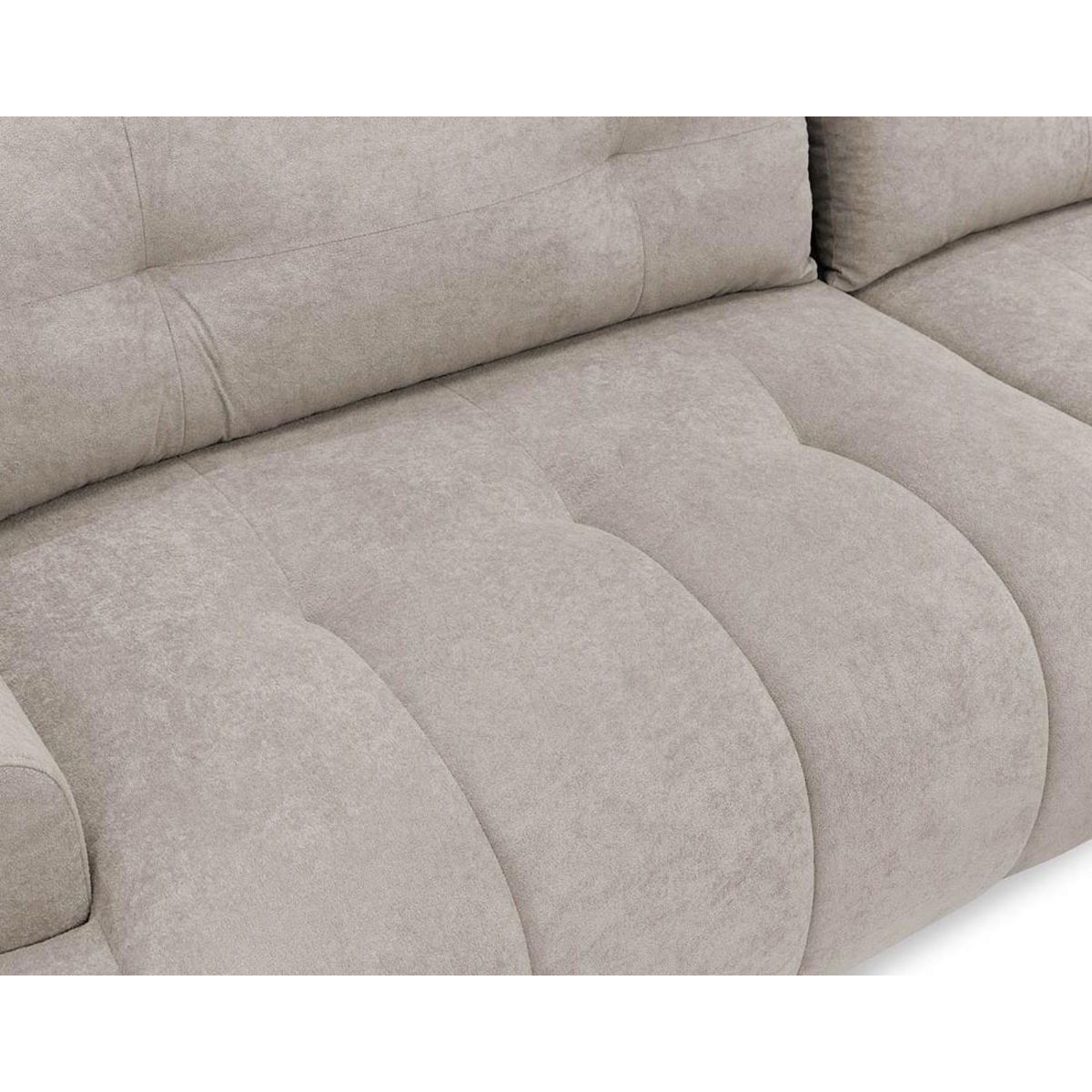 BEST MOBILIER Luzzio - canapé d'angle droit 4 places convertible avec coffre en tissu texturé