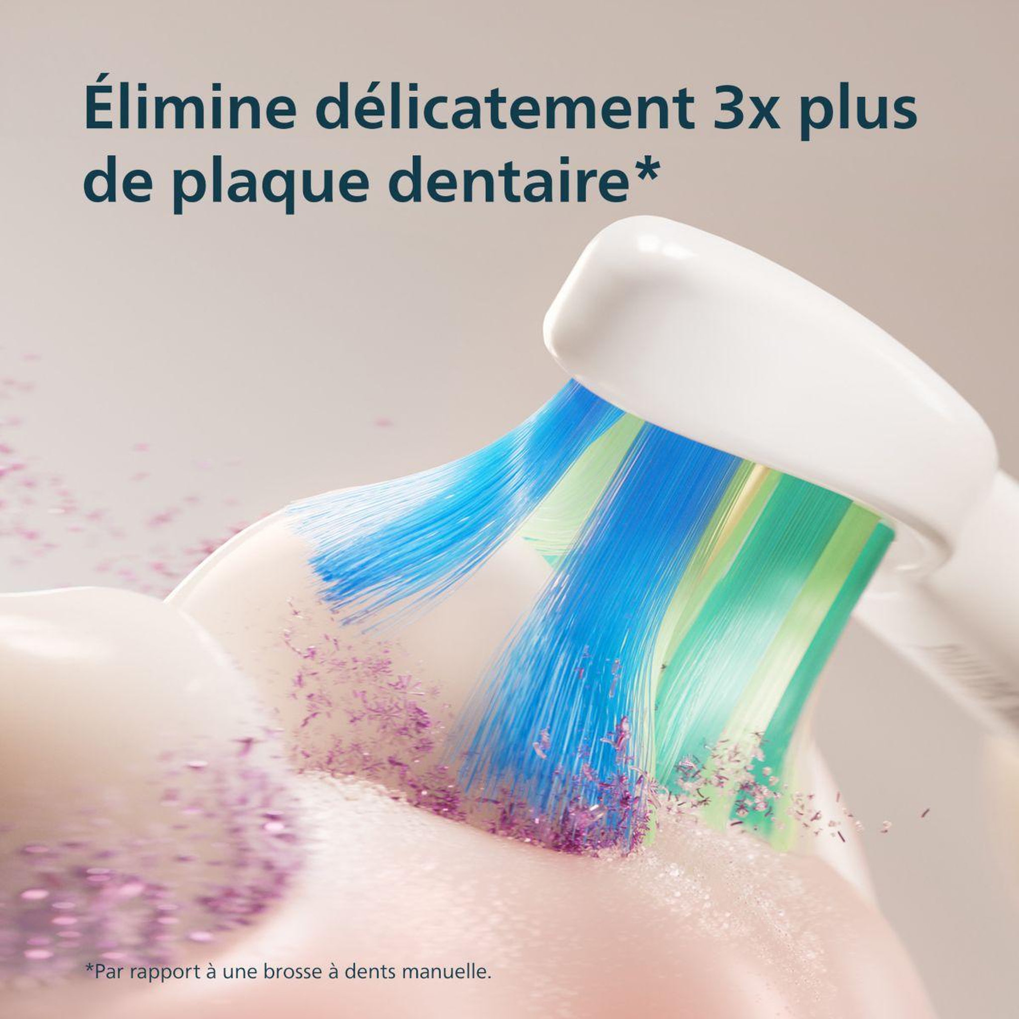 Voir la diapositive 2 : Philips Brosse à dents électrique hx4022/01 serie 2100 blanche