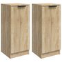 Voir la diapositive 2 : VIDAXL Buffets 2 pcs Chene Sonoma 30x30x70 cm Bois d'ingenierie