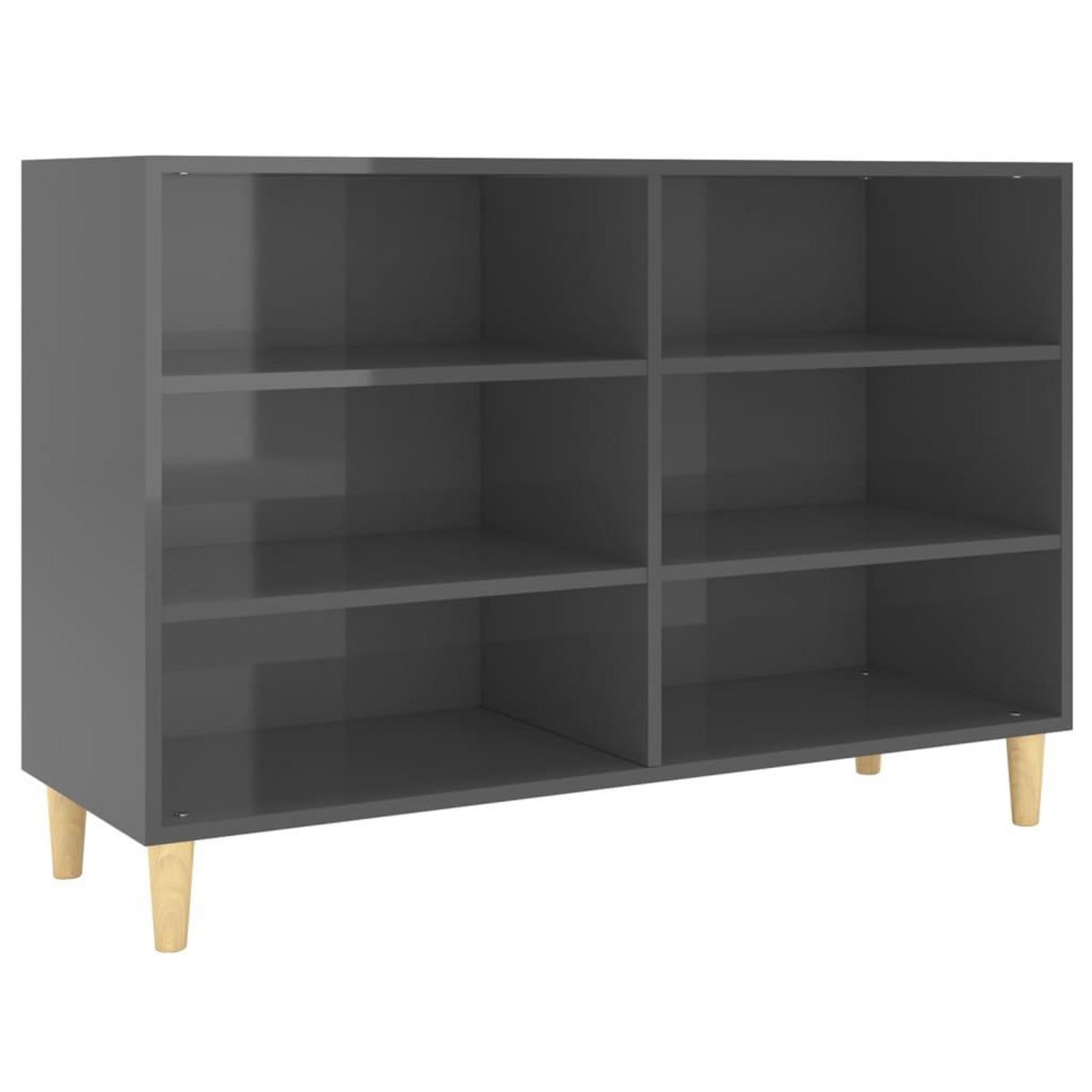 VIDAXL Buffet Gris brillant 103,5x35x70 cm bois d'ingenierie