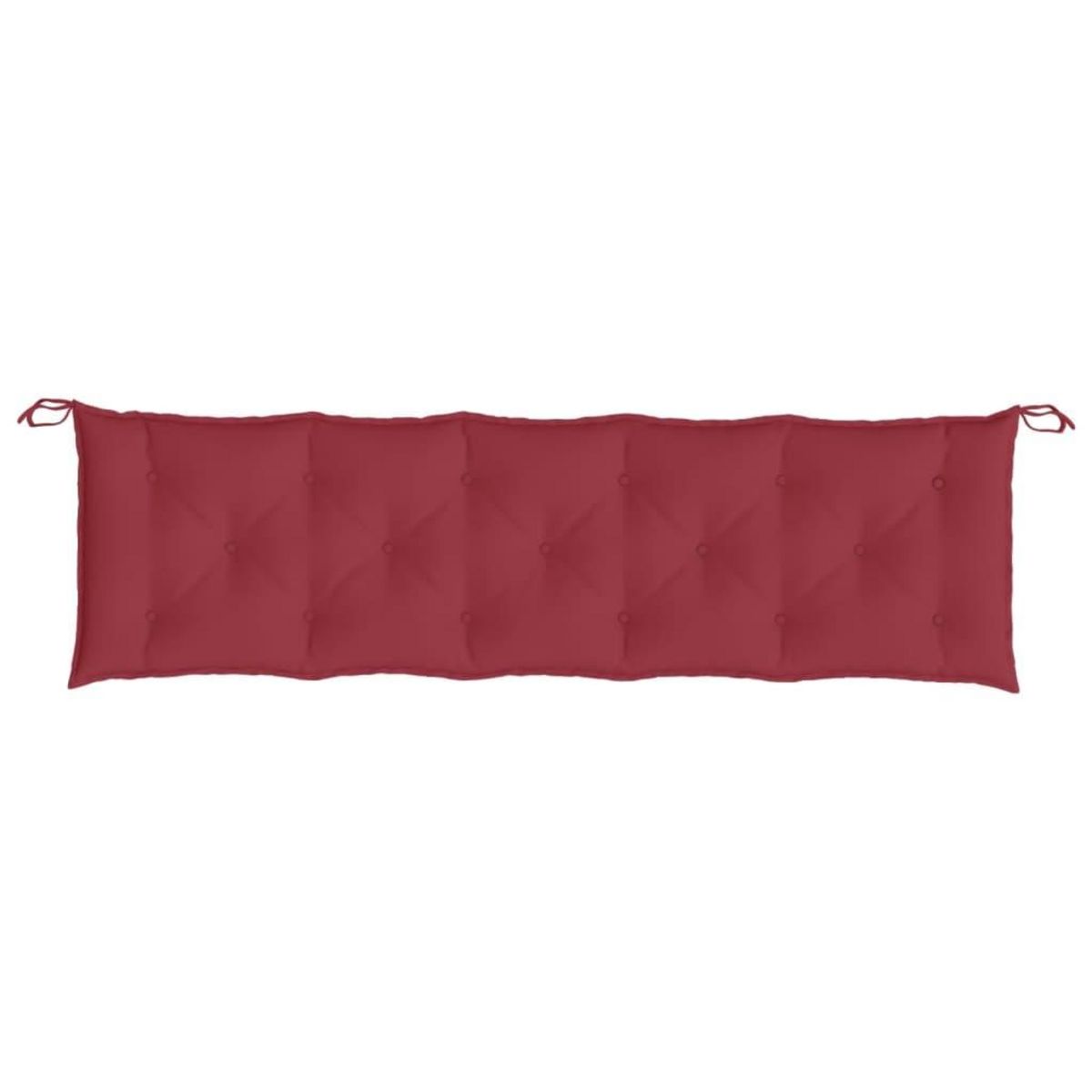 VIDAXL Coussin de banc de jardin rouge bordeaux 180x50x7 cm