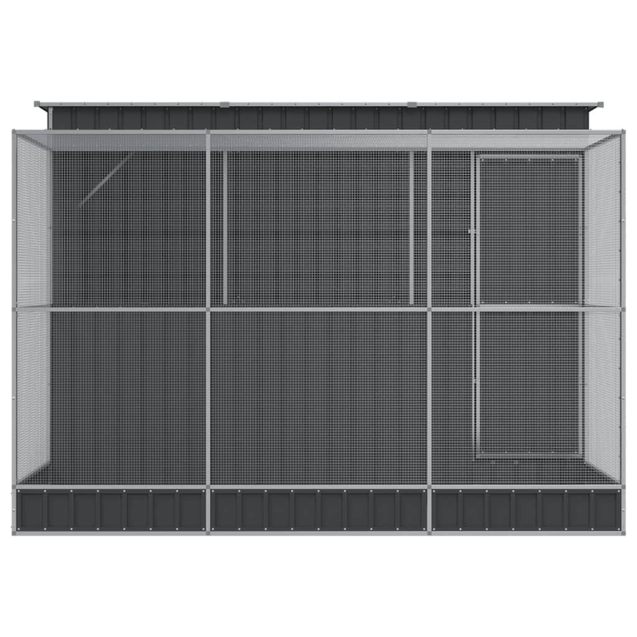 Voir la diapositive 4 : VIDAXL Voliere avec extension argente 290x303x216 cm acier