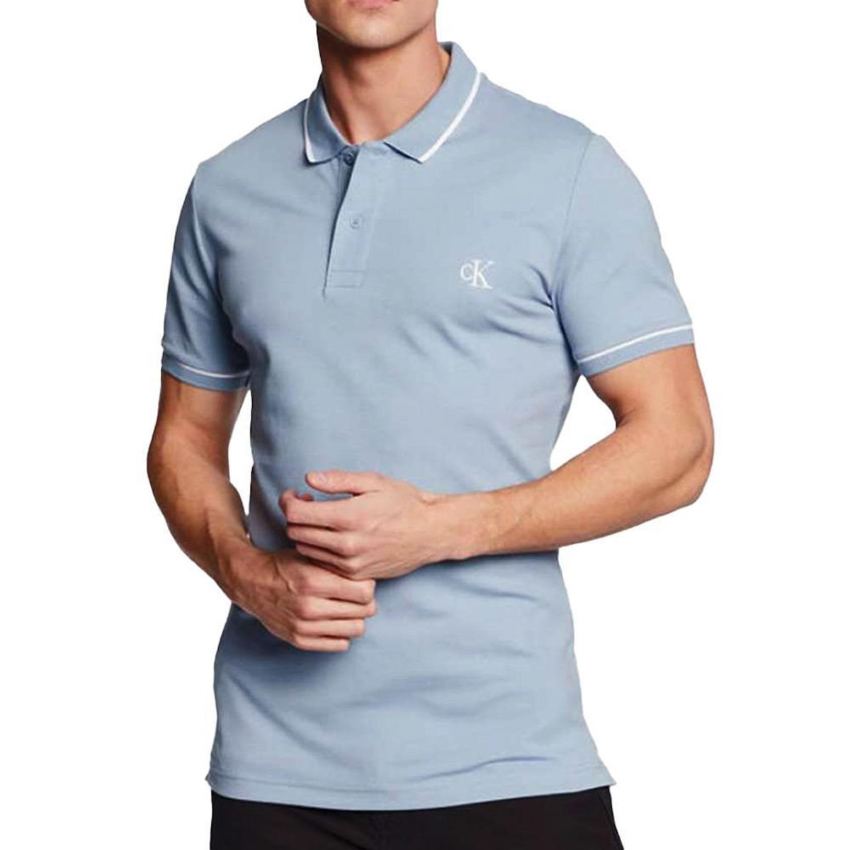 CALVIN KLEIN JEANS Polo Bleu Homme Calvin Klein Jeans J30J315