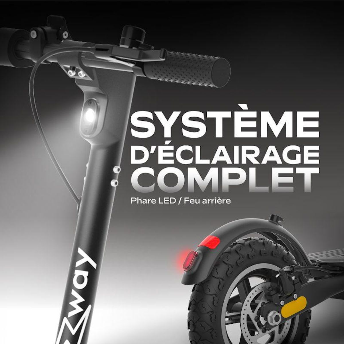 EZWAY Trottinette électrique EZWAY EX100 - 25 km/h, 25 km d'autonomie