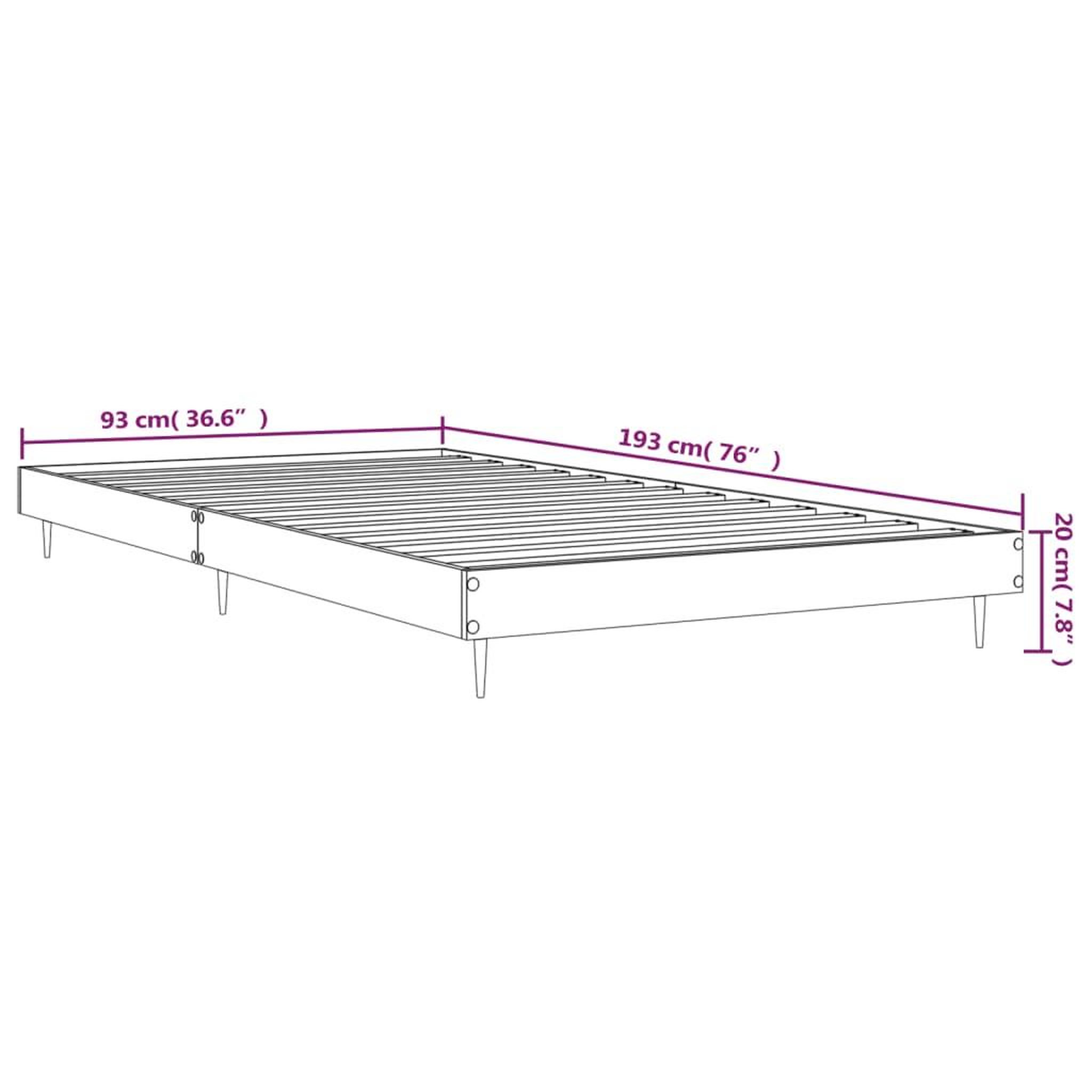 Voir la diapositive 6 : VIDAXL Cadre de lit sans matelas chene sonoma 90x190 cm