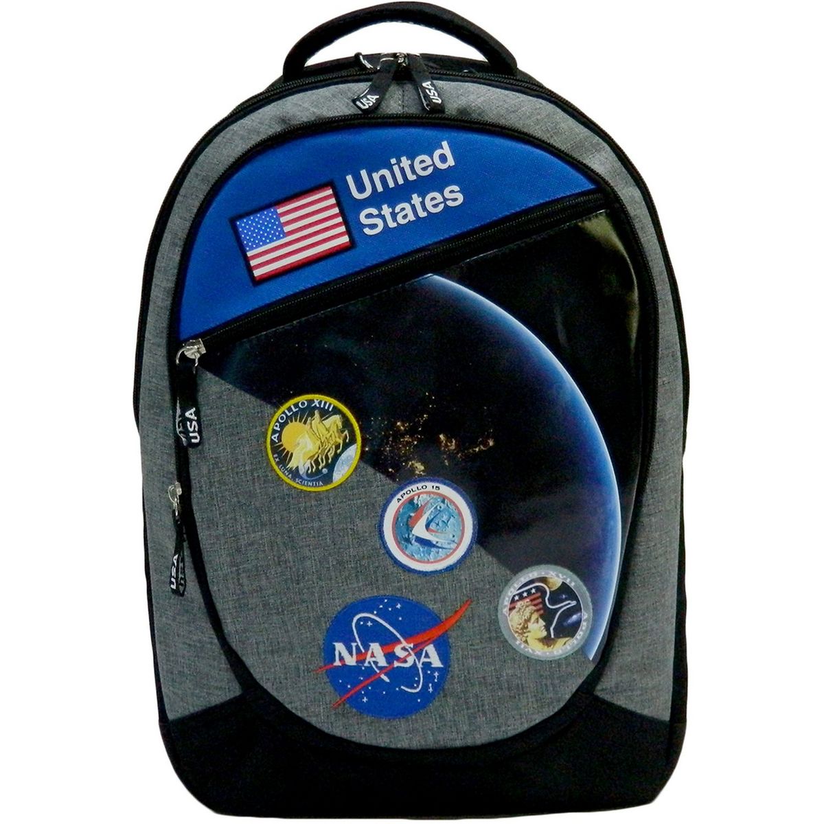 NASA Sac à dos 2 compartiments noir NASA