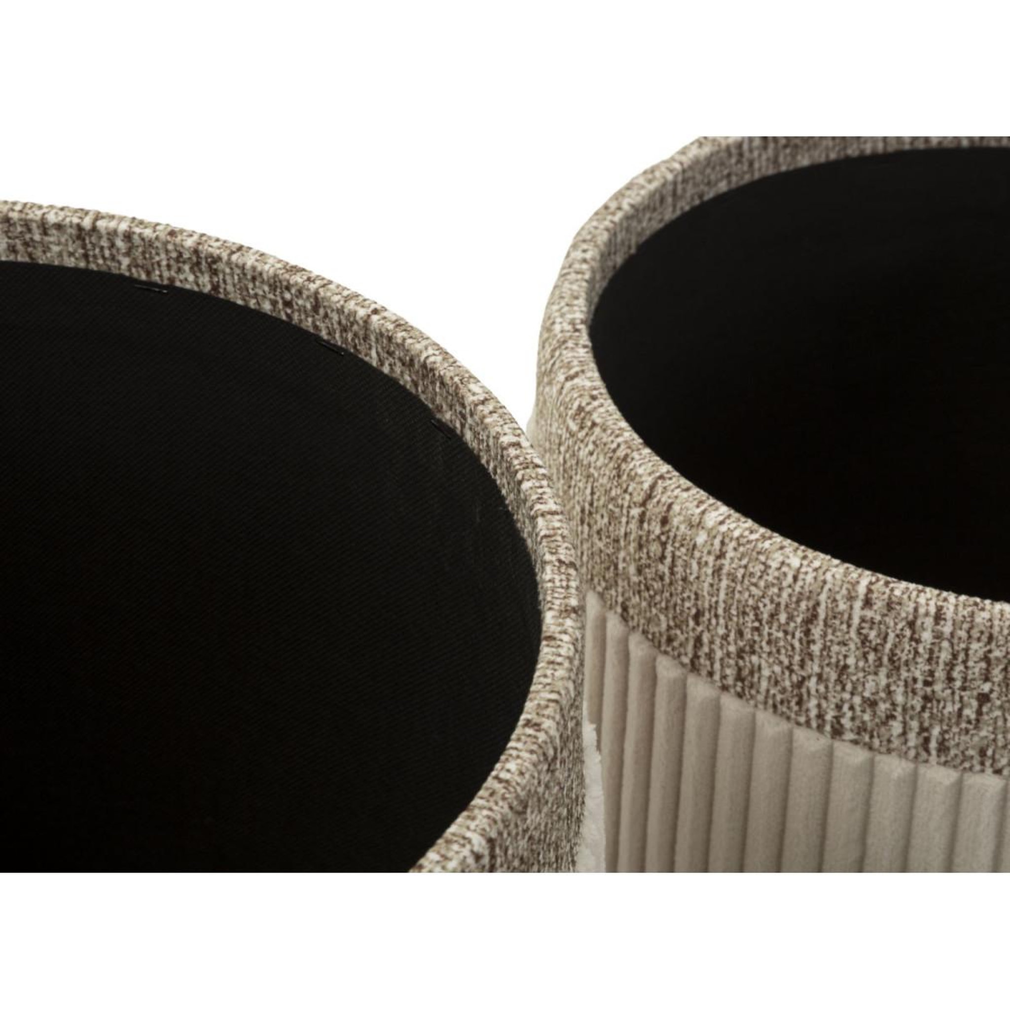 Voir la diapositive 6 : Paris Prix Lot de 3 poufs coffres  curtain  49cm crème