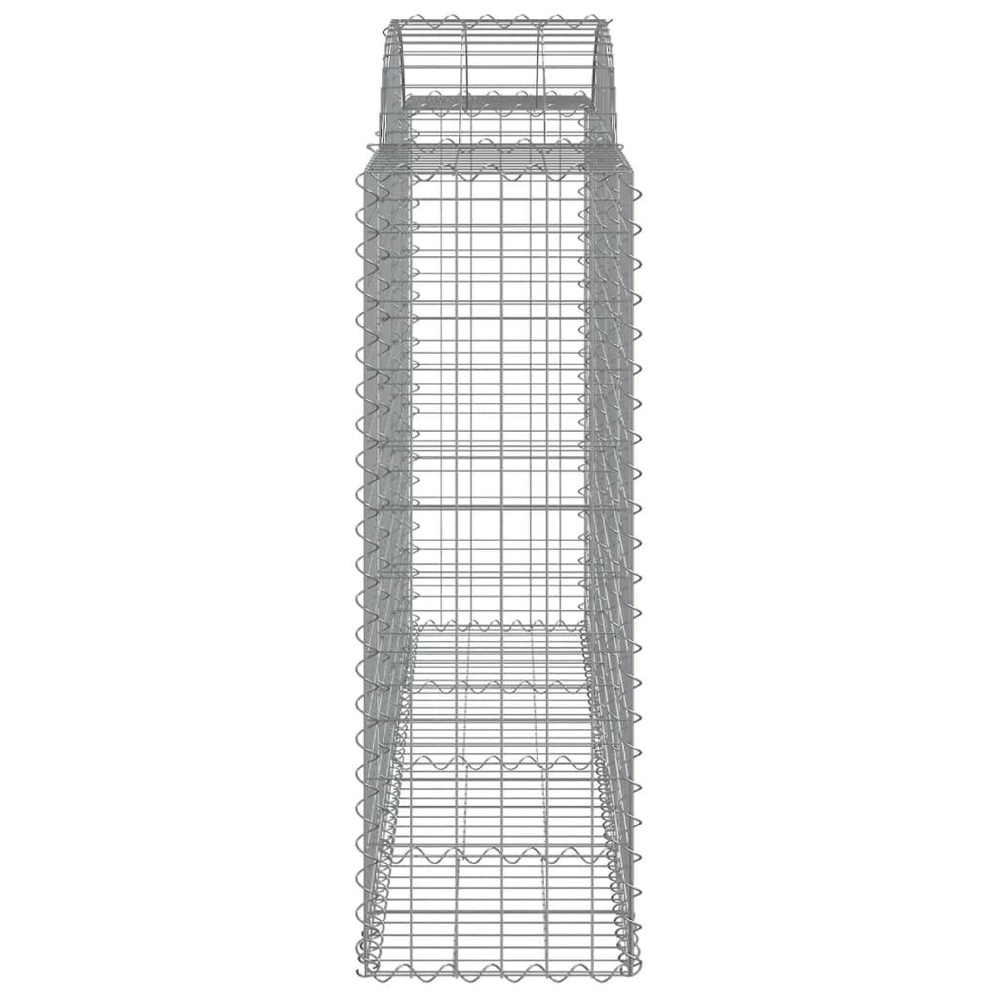 Voir la diapositive 5 : VIDAXL Paniers a gabions arques 2 pcs 200x50x120/140 cm Fer galvanise