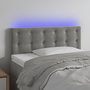 Voir la diapositive 1 : VIDAXL Tete de lit a LED Gris clair 80x5x78/88 cm Velours