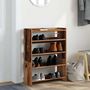 Voir la diapositive 3 : VIDAXL Etagere a chaussures vieux bois 60x25x81 cm bois d'ingenierie
