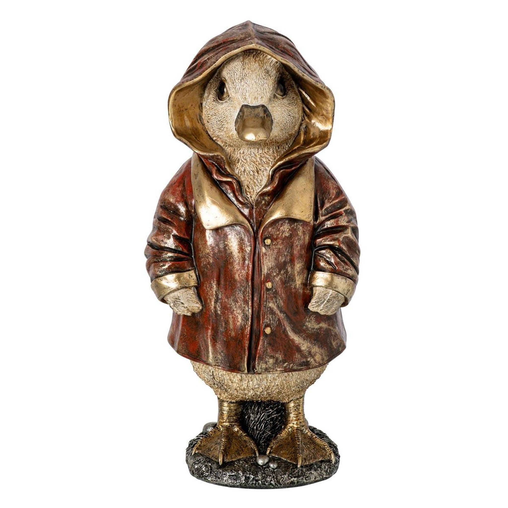 J-LINE Statuette déco canard  loïc  31cm cuivre