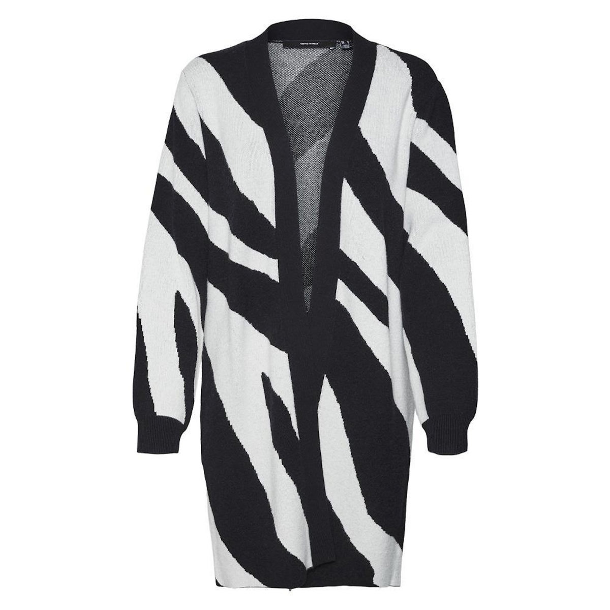 Vero Moda Gilet Long Blanc/ Imprimé Femme Vero  oda Nancy Open