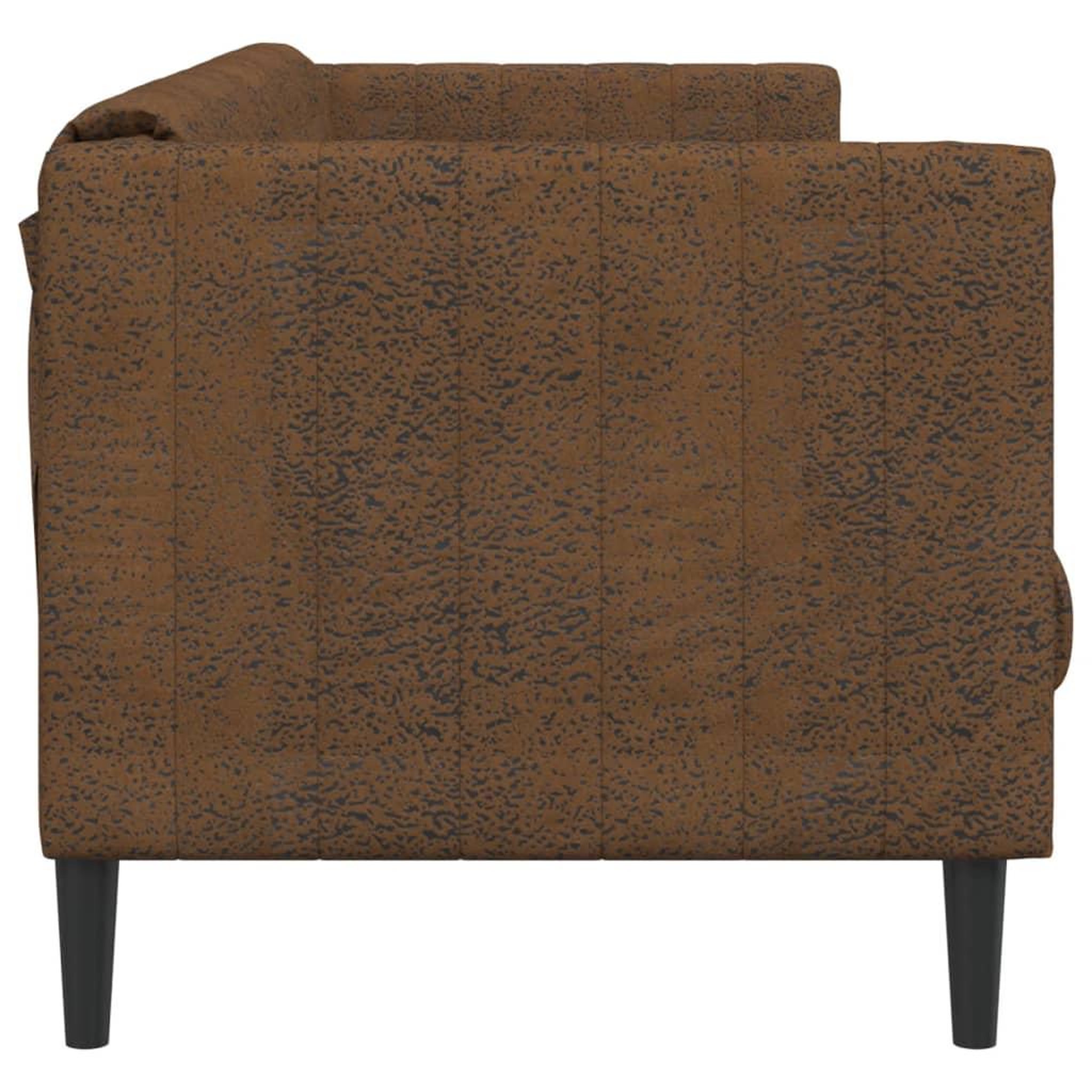 Voir la diapositive 5 : VIDAXL Canape a 3 places marron similicuir daim