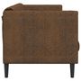 Voir la diapositive 5 : VIDAXL Canape a 3 places marron similicuir daim