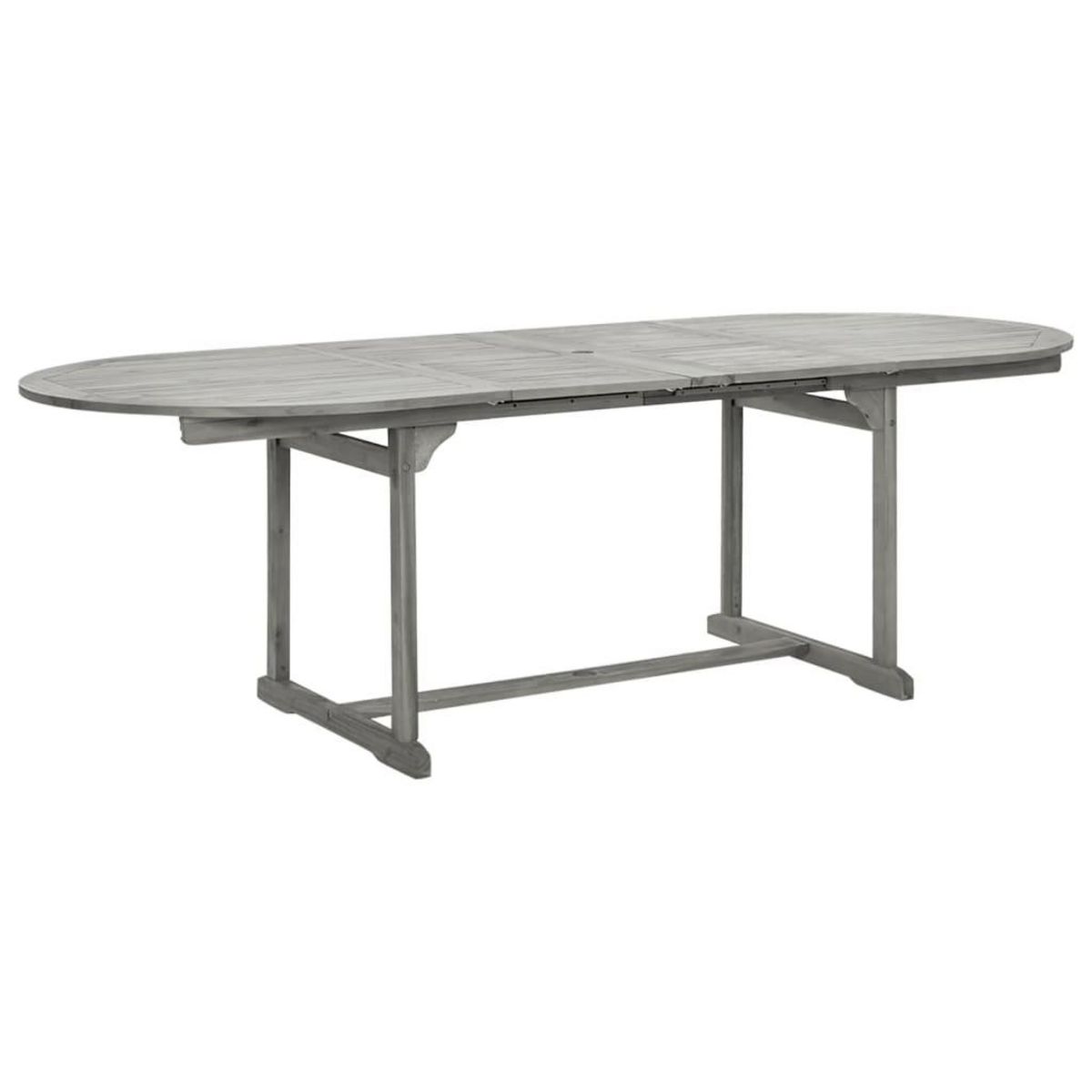 VIDAXL Table a dîner de jardin (160-240)x100x75cm Bois d'acacia massif