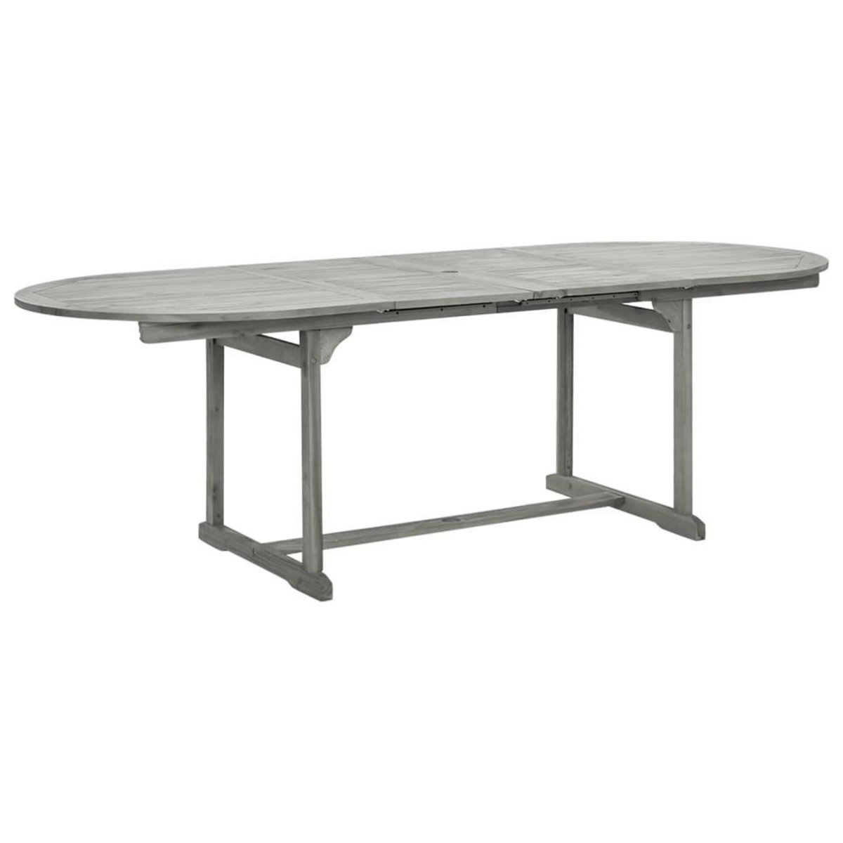 VIDAXL Table a dîner de jardin (160-240)x100x75cm Bois d'acacia massif