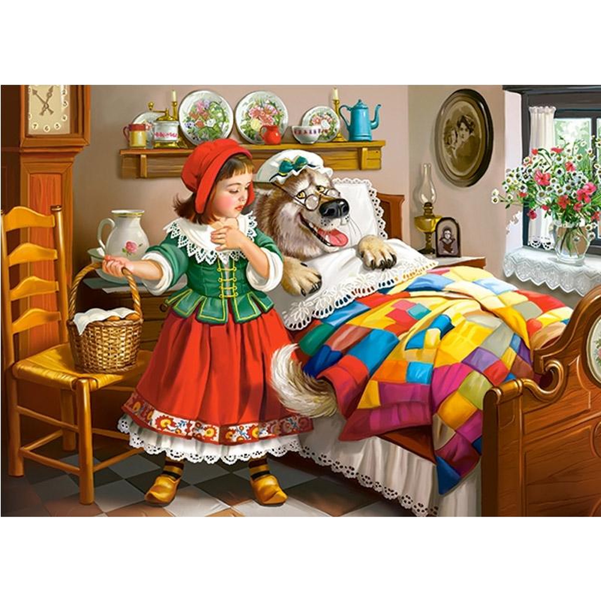 Castorland Puzzle 120 pièces : le petit chaperon rouge et le grand méchant loup